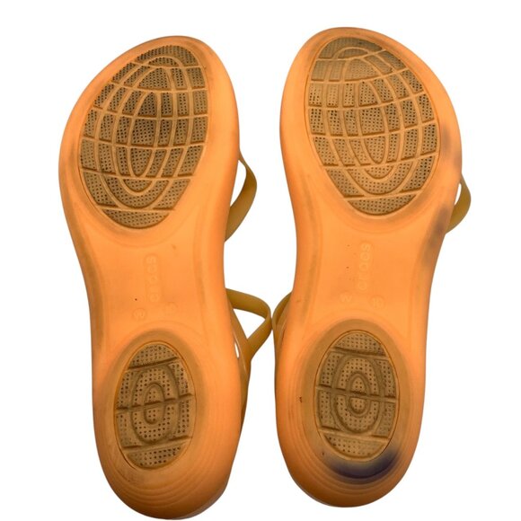 Crocs Isabella Orange Strappy Sandals Women Size 10 Lightweight Iconic - Picture 8 of 8